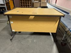 *NO RESERVE* Wooden Straight Office Desk x2