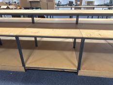 Dual Sided Wooden Tiered Work Table x4
