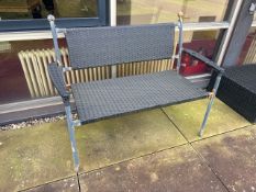 Rattan Garden Bench x8