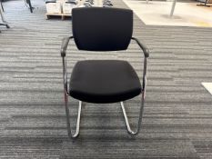 Black Fabric Meeting Chairs x10
