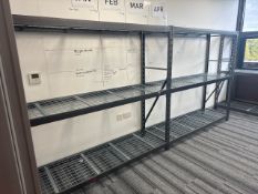 6 Bays Of Grey Metal Shelves