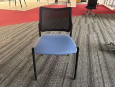 Blue Fabric Bottom Chairs x7