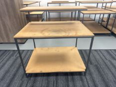 Wooden Tiered Work Tables x4