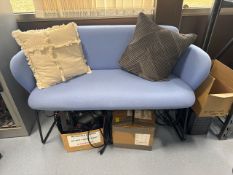 Blue Fabric 2 Seat Chair