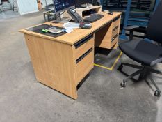 Wooden Straight Office Desk