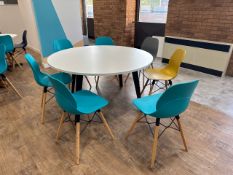 4 x Large Circular Table and 22 x Chairs