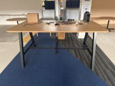 Wooden Work Table With A Frame Legs