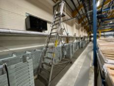 4Mtr Grey Metal Mobile Step Ladder