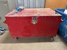 Metal Chest on Wheels