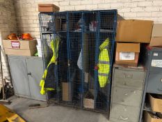 Blue Metal Locker Cages
