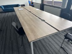 Wooden 6 Desk Unit