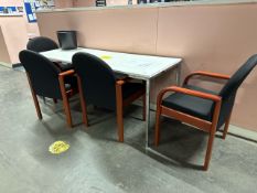 *NO RESERVE* White Table and 4 Chairs