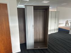 Tall Wood Tambour Unit x3