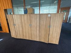 Wooden Shelved Cabinets x 3