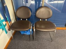 Brown Leather Chairs x5