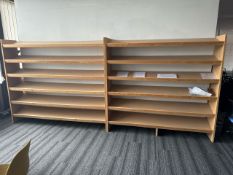 Wooden Shelf Units x2