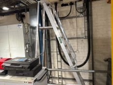 Grey Metal Mobile Step Ladder