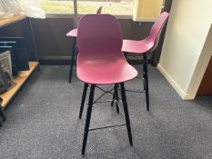 Plastic Purple Stools x3