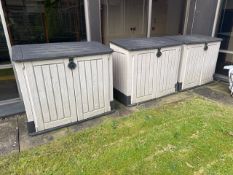 Outdoor Storage Bins x3