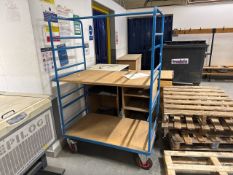 Blue Metal Trolley