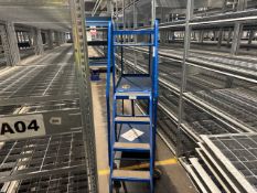Blue Metal Order Picking Ladder