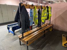 *NO RESERVE* Wooden Changing Room Bench with Hangers