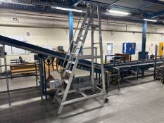 Grey Metal Mobile Step Ladder