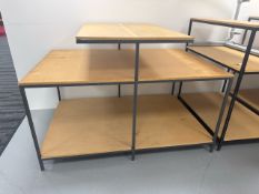 Dual Sided Wooden Tiered Work Table x4