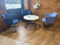 3 Arm Chairs & Coffee Table