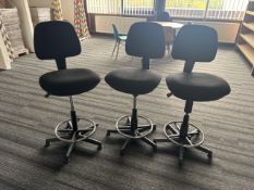 Adjustable Fabric Office Chairs x3