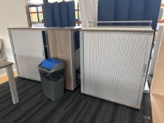 Wooden Tambour Unit x3
