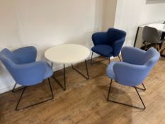 3 Arm Chairs & Coffee Table