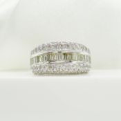 Elegant 2.32 Carat Diamond Cocktail Ring In 18ct White Gold, With Certificate