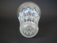 René Lalique Opalescent Glass 'Feuilles' Vase