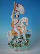 Staffordshire Figure Of Sir George Brown On horseback