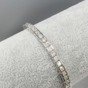 4.85 Carat Round Brilliant-Cut Diamond Bracelet In 14k White Gold