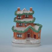 NO RESERVE Kent Staffordshire Snow-Covered House Money Box