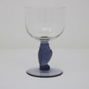 Rene Lalique Glass 'Rapace' Drinking Glass