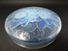 Rene Lalique Opalescent Glass 'Trois Dahlias' Box