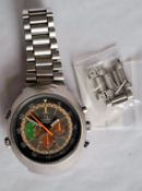 Omega Flightmaster 1969 Complete With Box & Spare links Fully refurbished and serviced by horologist