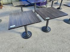 *No Reserve* 2 x Bistro Tables with Heavy Bases