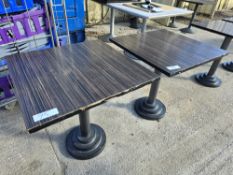 *No Reserve* 2 x Bistro Tables with Heavy Bases