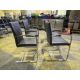 *No Reserve* 6x Grey Faux Leather and Chrome Dining Chairs - Image 4 of 4
