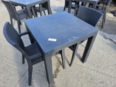 *No Reserve* 1 x Rattan Style Outdoor Table with 2 Chairs
