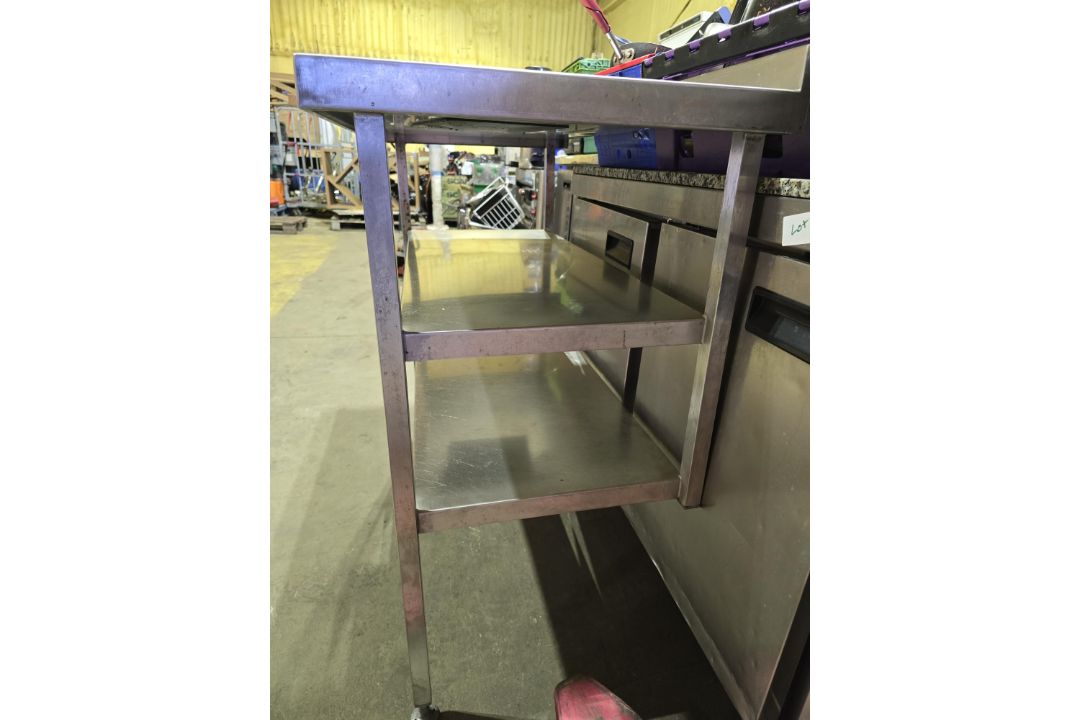 *No Reserve* Stainless Prep Table With Drain and Shelf - Image 5 of 5