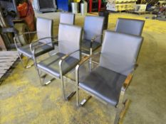 *No Reserve* 4x Beige Faux Leather Dining Chairs