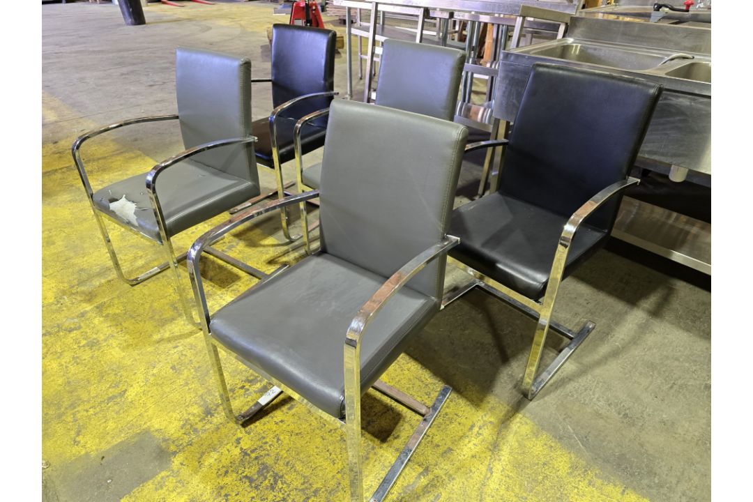 *No Reserve* 5x Damaged Faux Leather Dining Chairs - Image 2 of 4