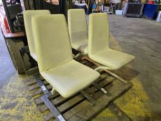 *No Reserve* 4x Beige Faux Leather Dining Chairs