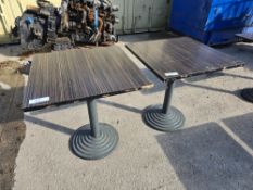 *No Reserve* 2 x Bistro Tables with Heavy Bases