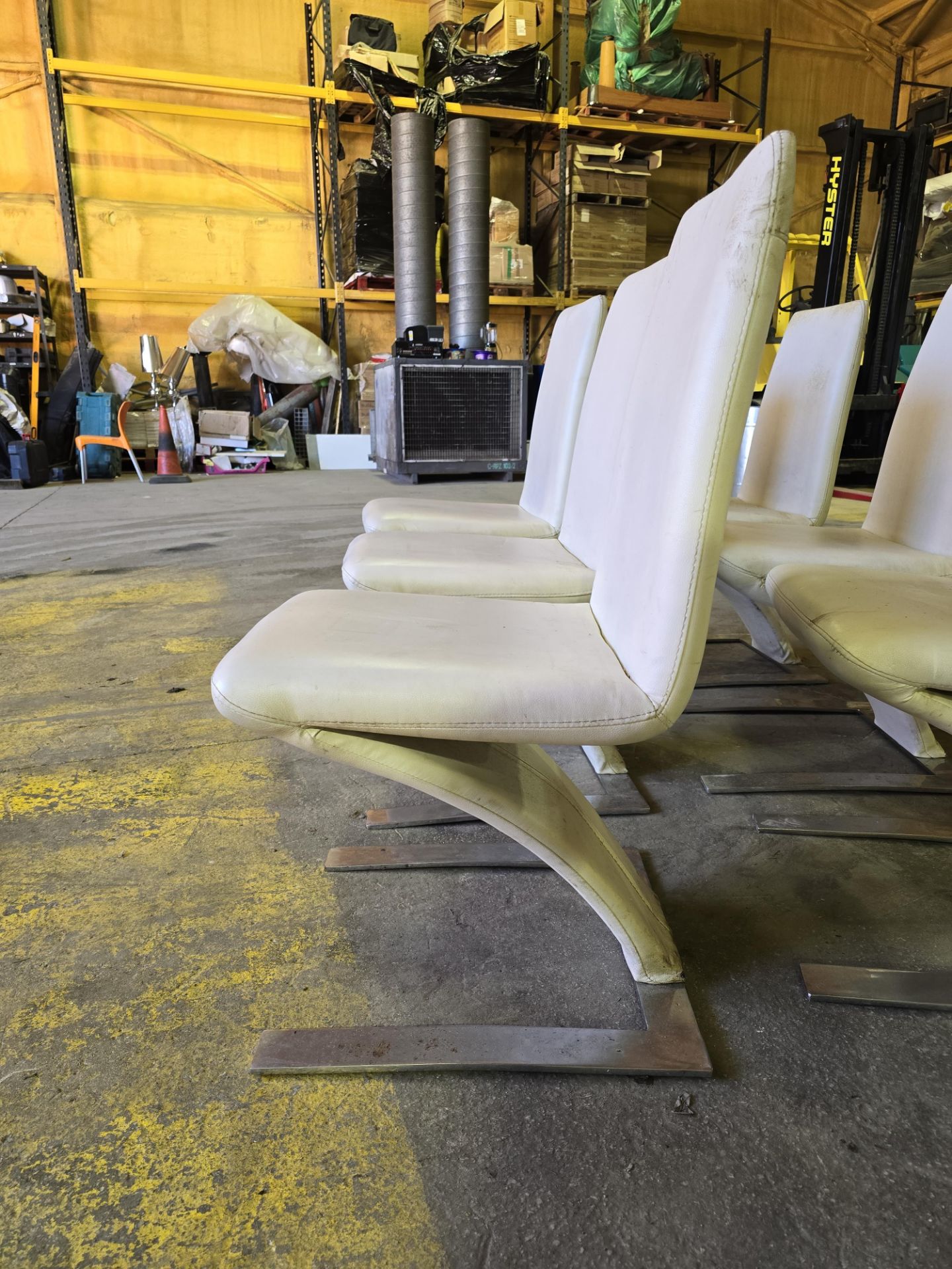 *No Reserve* 6 x Beige Faux Leather Dining Chairs - Image 2 of 4